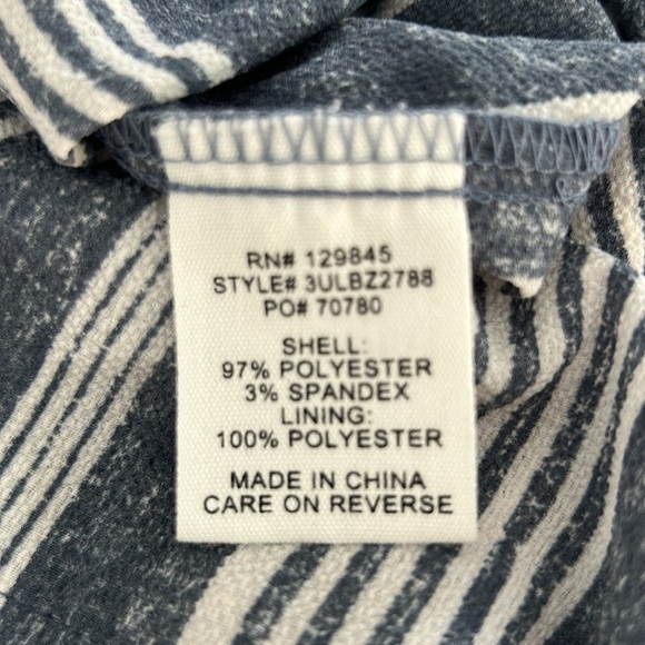 ➕Unbranded Striped Denim Blue and White Halter Maxi Dress - Picture 6 of 7